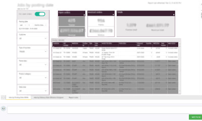 a web portal showing reports built in power bi