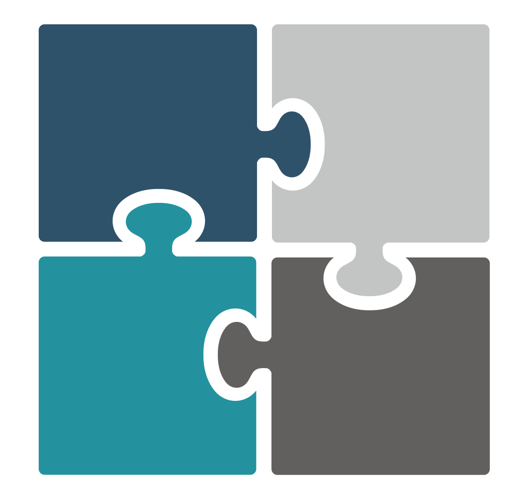 4 Puzzle Pieces Fitting Together