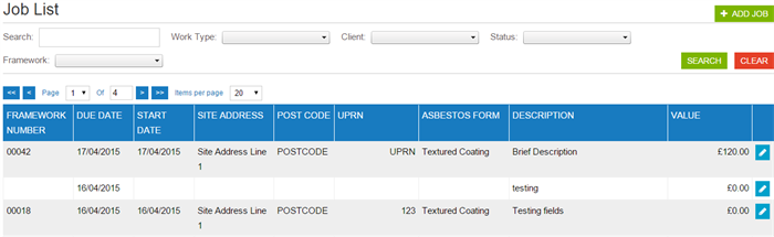 Job Listings For Asbestos Module