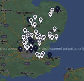 PD Stonham Job Management System Map Locations