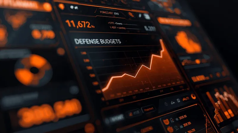graphic data graphs and dashboard orange in colour on a black background