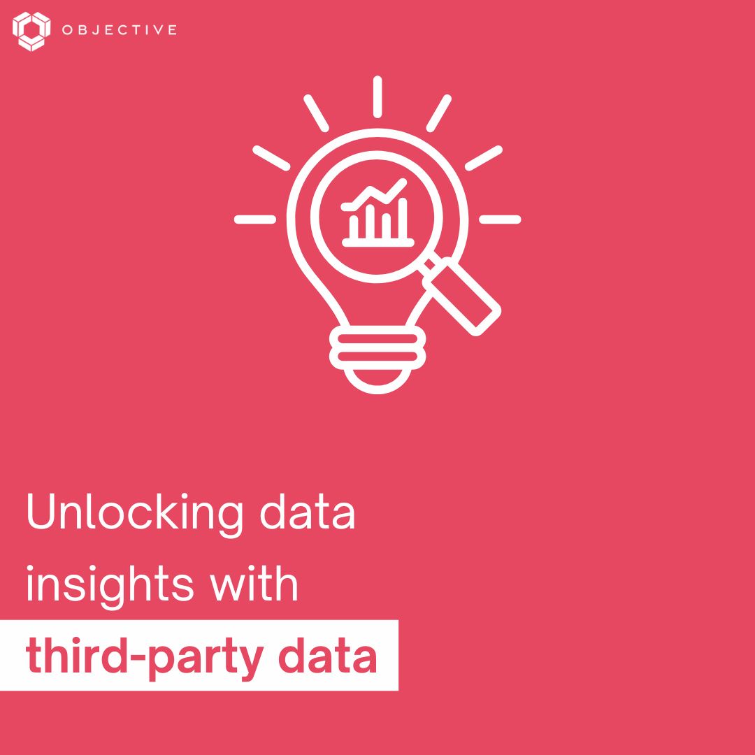 red backrgound with a white lightbulb and text reading 'unlocking data insights with third-party data'